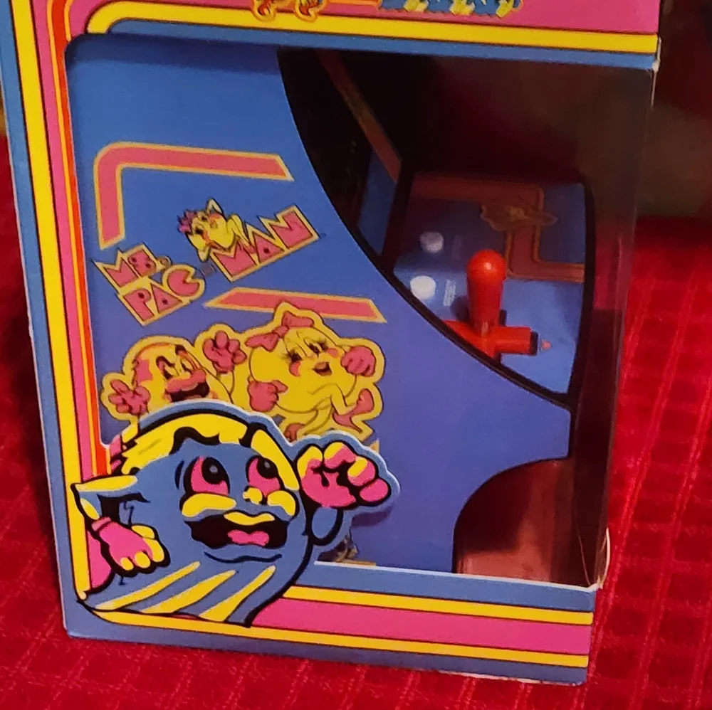 Arcade Ms. Pac-Man Mini Arcade - Yellow, Blue, Red